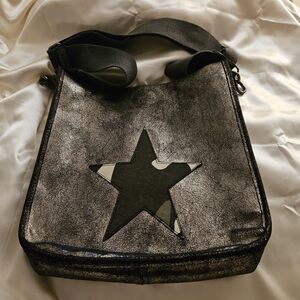 ah-dorned - Black Star Gold Shimmer Shoulder Bag